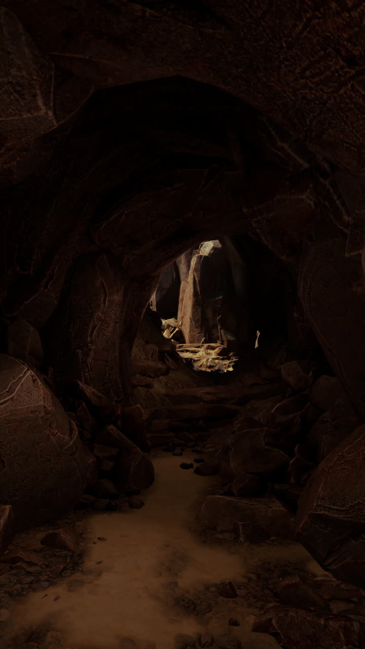 pasaje oscuro de la cueva