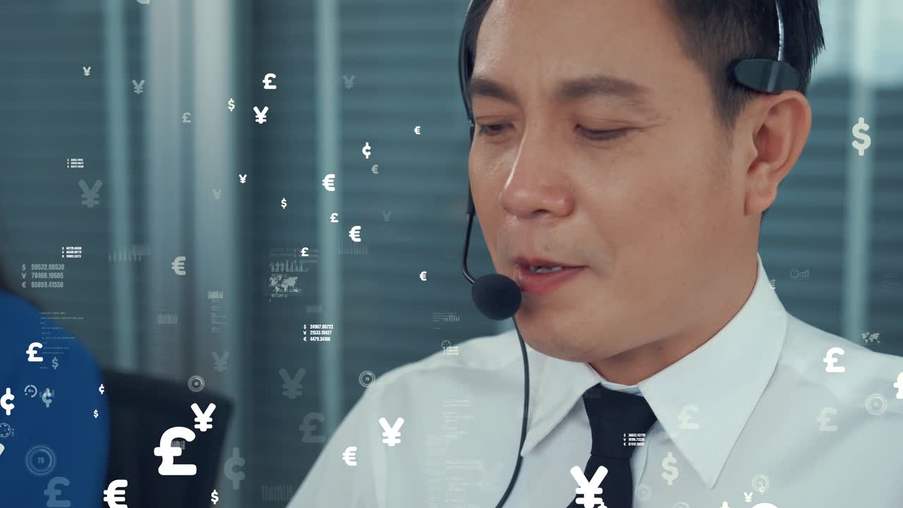 고객 지원 콜 센터는 시각적 그래픽으로 데이터를 제공합니다.