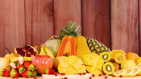 a vibrant assortment of fresh fruits on display