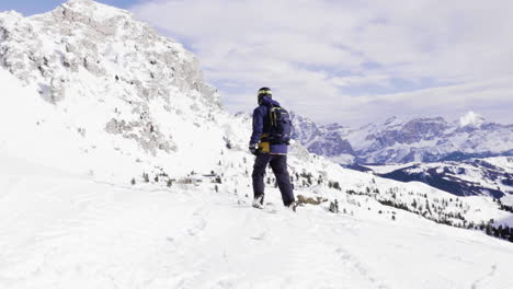 skiing in the alps