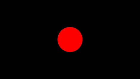forma circular roja y negra con efecto de cambios. animación abstracta. intro fresco