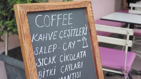 turkish coffee shop sign