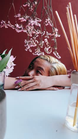 woman and flowers