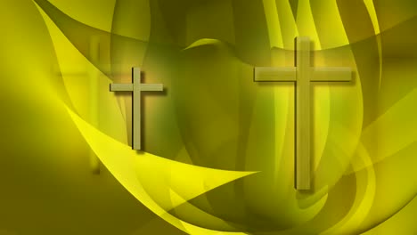 animated crosses yellow fluid