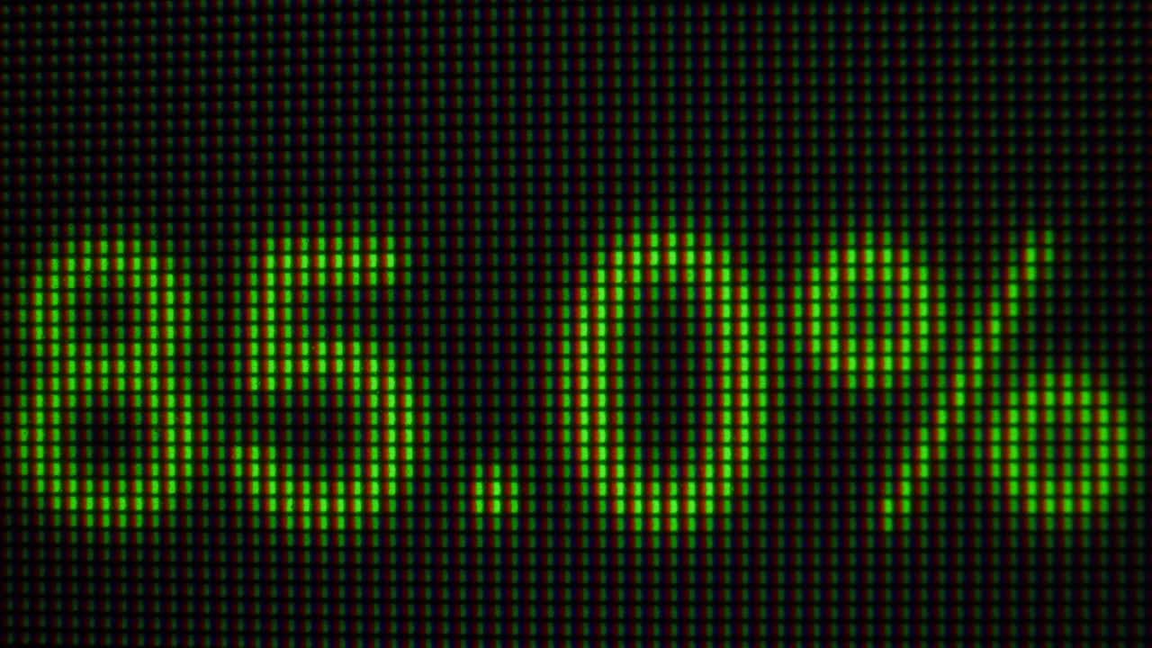 indicador de carga verde pixelado con porcentaje