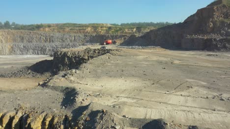 granite quarry. extraction of granite. open cast mine. mining industry. stone quarrying - aerial view