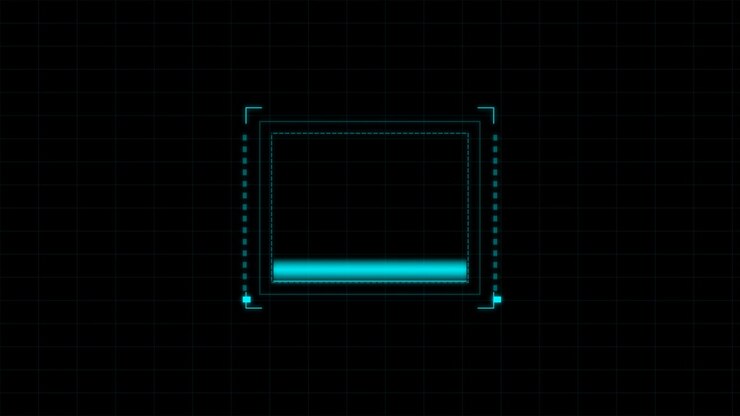 Futuristic Digital Interface Scanning Animation