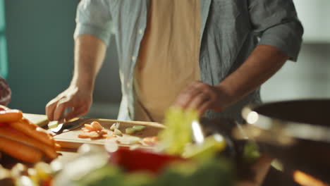 cooking fresh vegetables