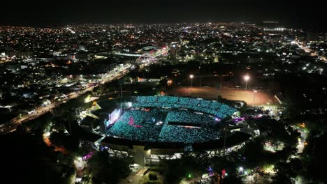 concert of juan luis guerra in olympic stadium at night