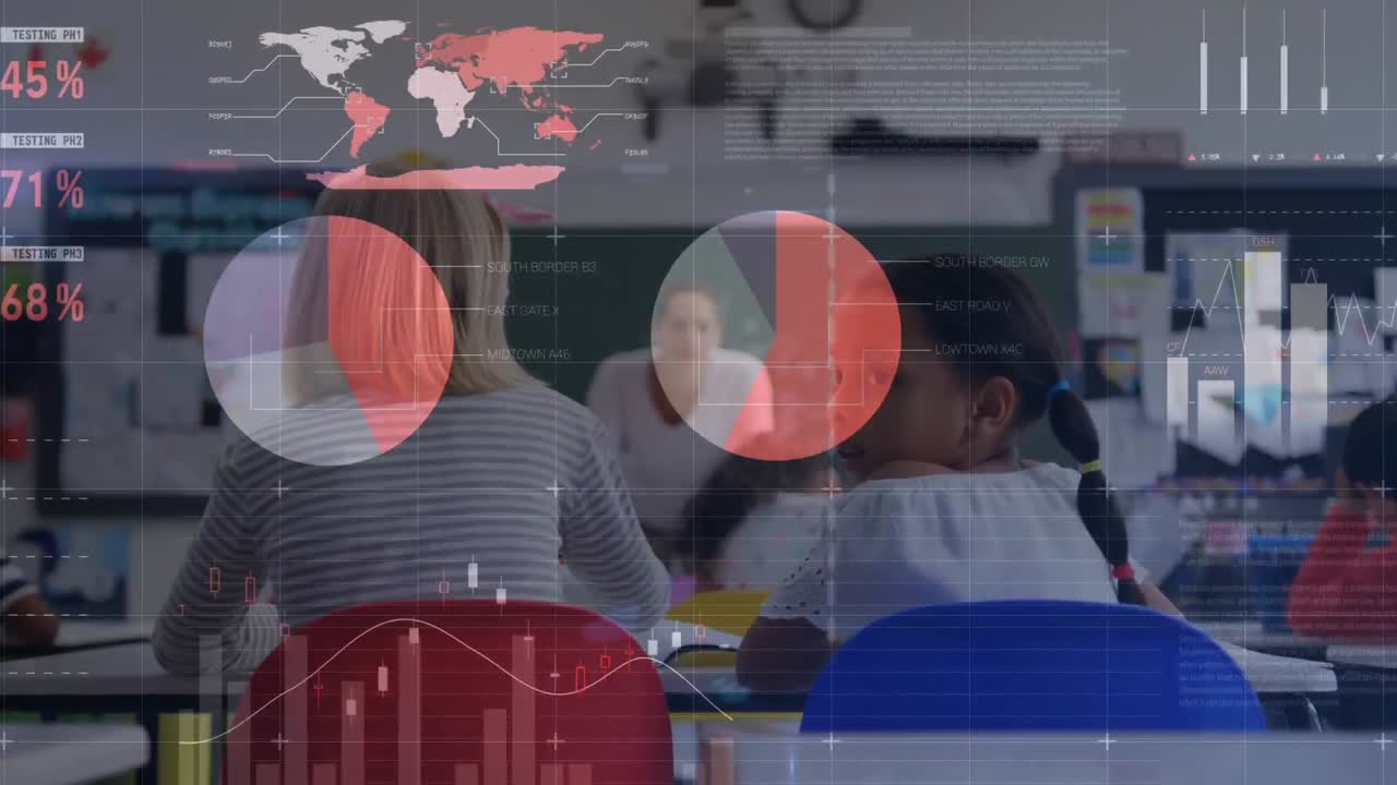 금융 그래프 전환과 함께 일하는 교실