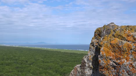 coastal view from a rocky outcrop