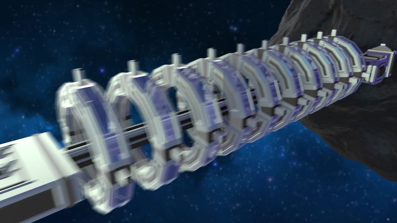 우주 광산 화물은 소행성을 운반합니다.