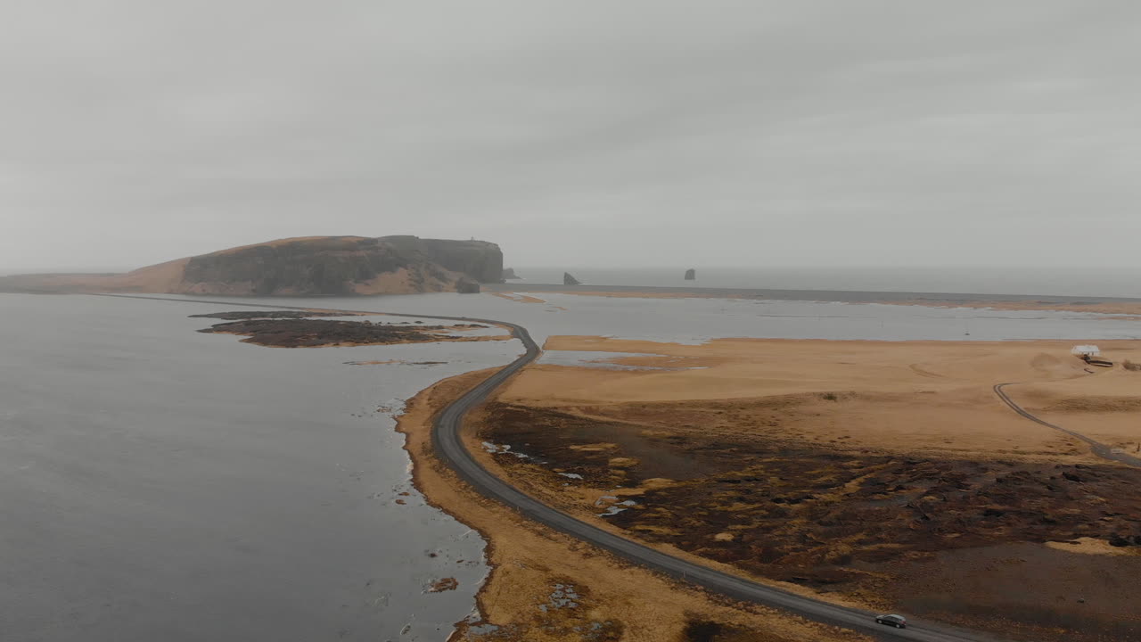 Icelandic Coastline Drone Shot