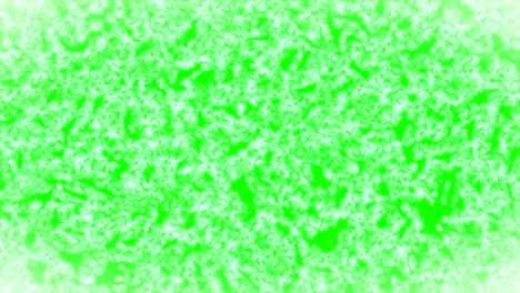 la animación de congelación de la pantalla helada aparece para cubrir la pantalla verde