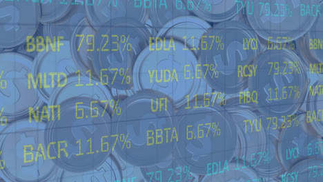 Animation-Der-Verarbeitung-Finanzieller-Daten-über-US-Dollarmünzen