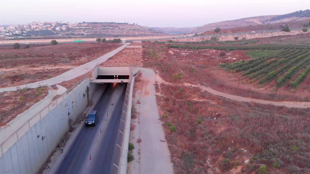 Underground Road traffic Top down view Aerial view