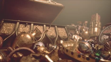 a treasure chest full of gold and jewels