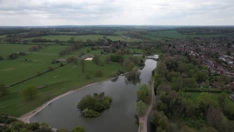 verulamium park st albans uk aerial view