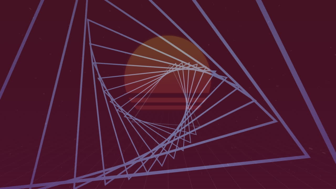 검은색 배경에 움직이는 모양의 애니메이션