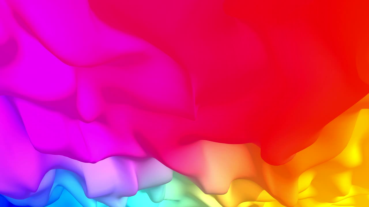 Abstract colorful drapery fluttering in the wind, 3D animation, seamless