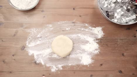 baking christmas sugar cookies for santa.