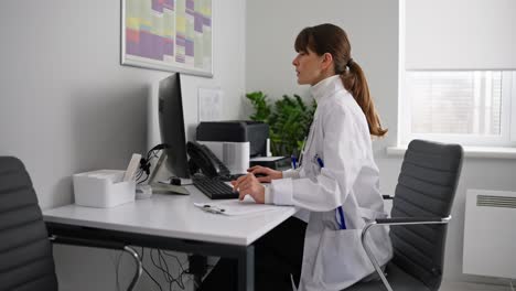 doctor working at her desk