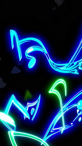 neon music notes