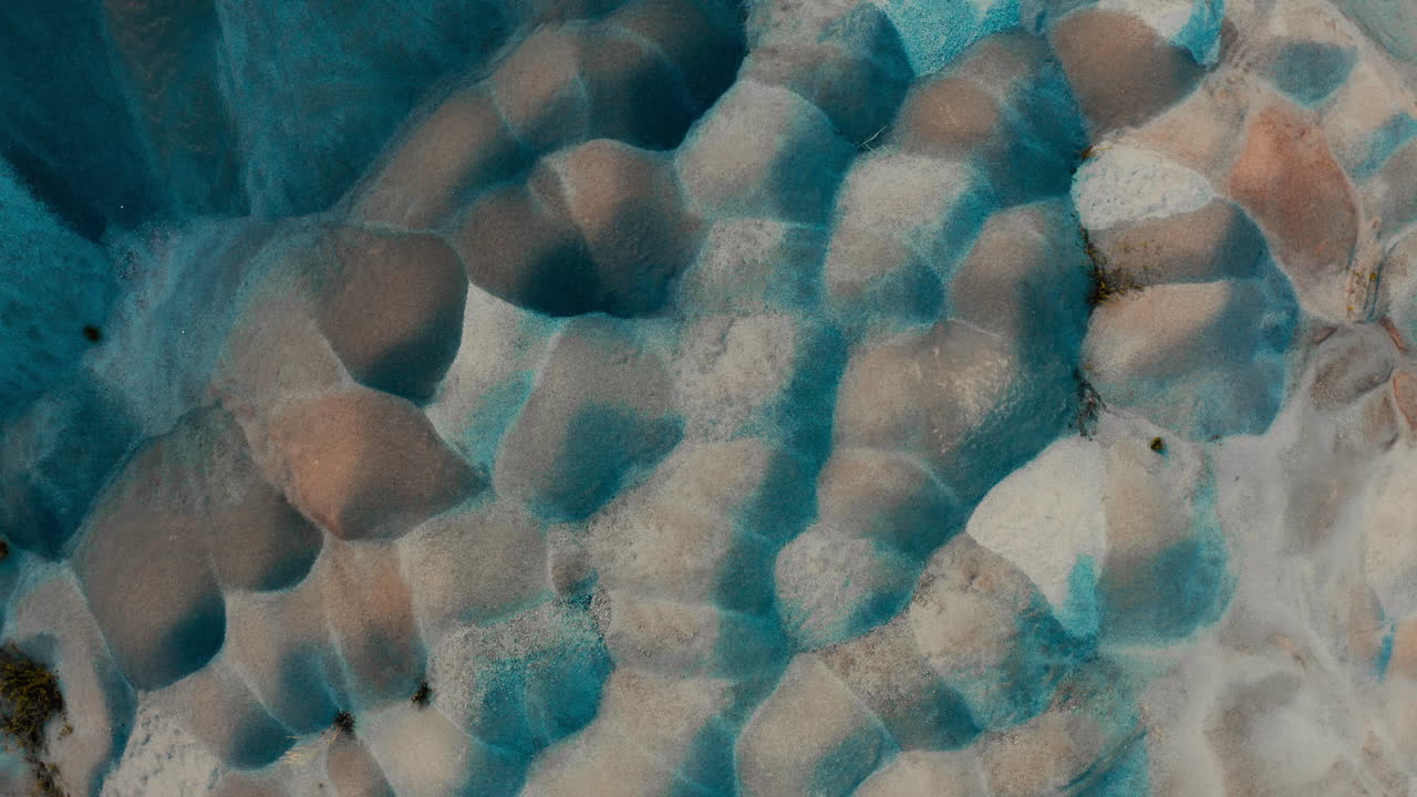 Colorful Aerial View of Sand Patterns