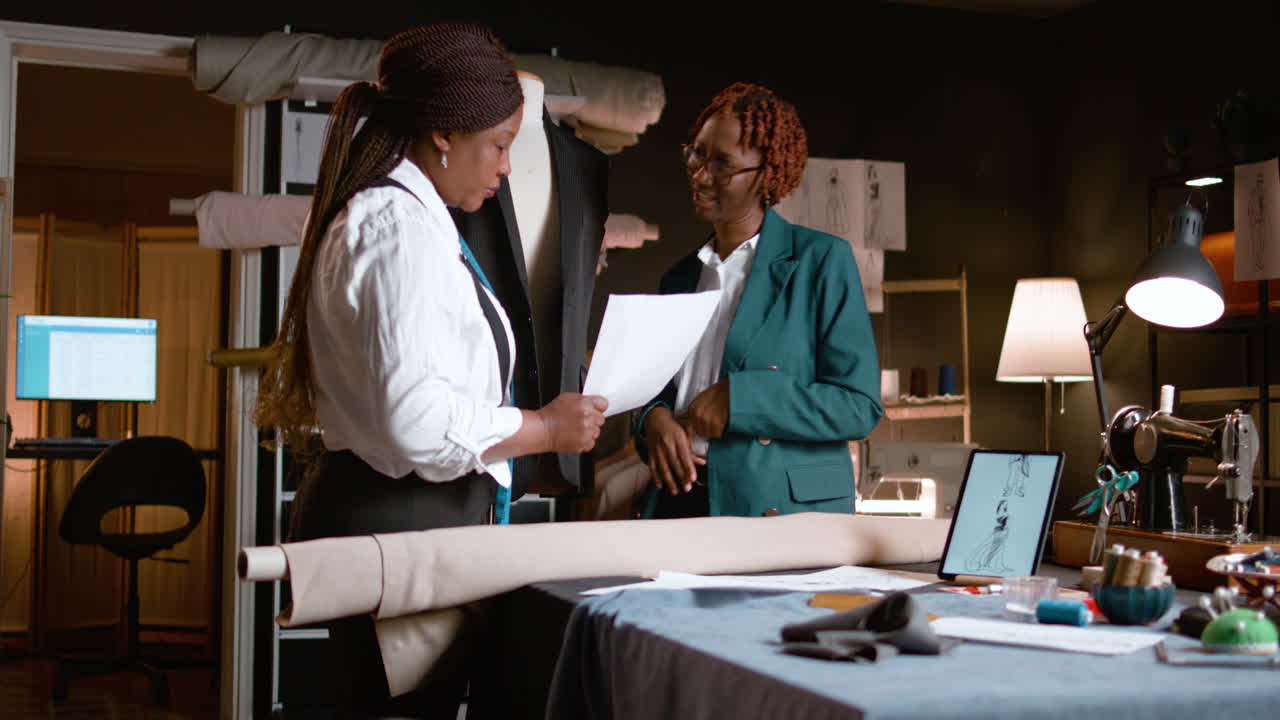 Black women in the tailor shop