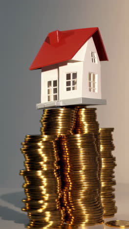 house on a stack of coins