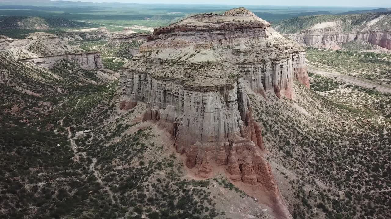 Unesco World Heritage Site, Drove Aerial View of Talampaya National Park Ecoregion, La Rioja, Argentina