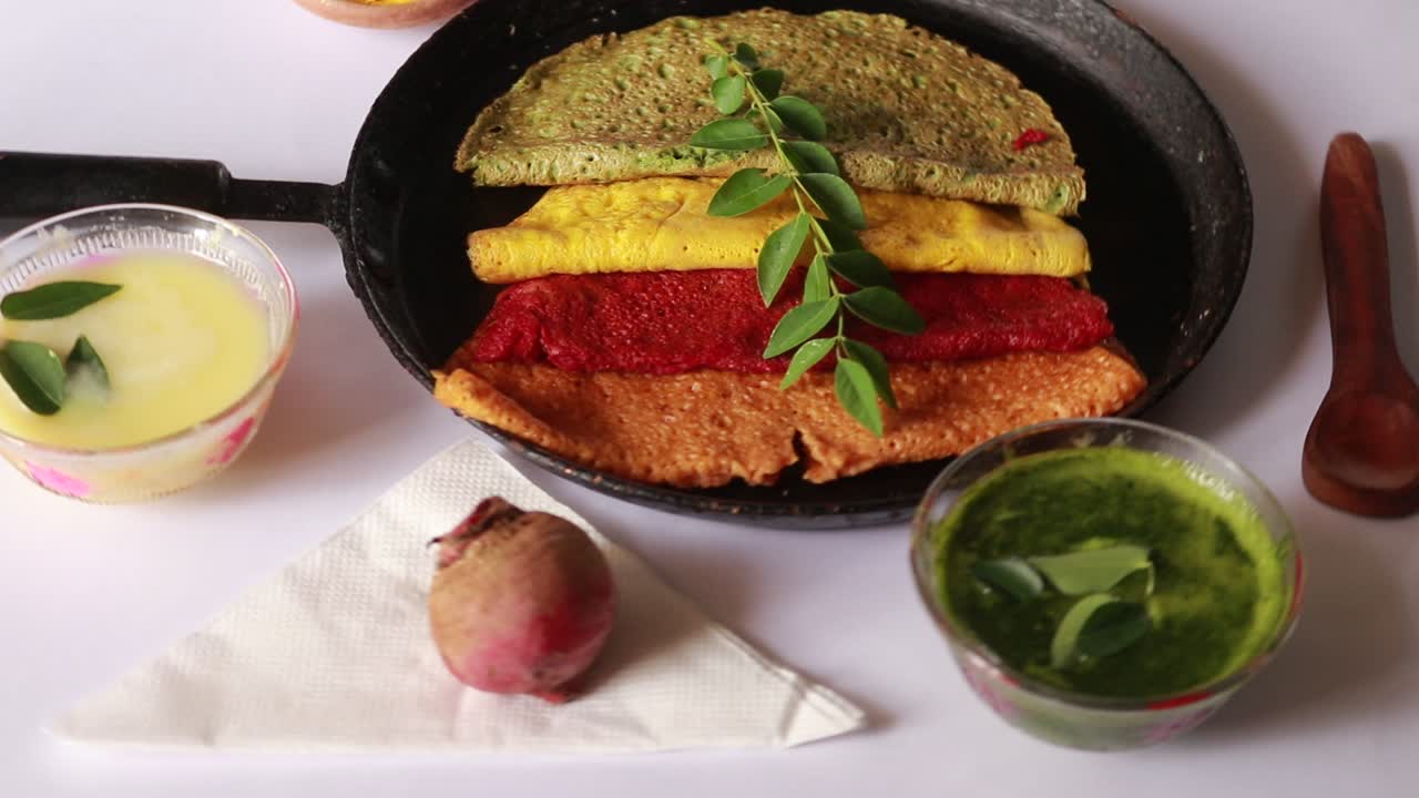 dosa en diferentes colores sobre fondo blanco