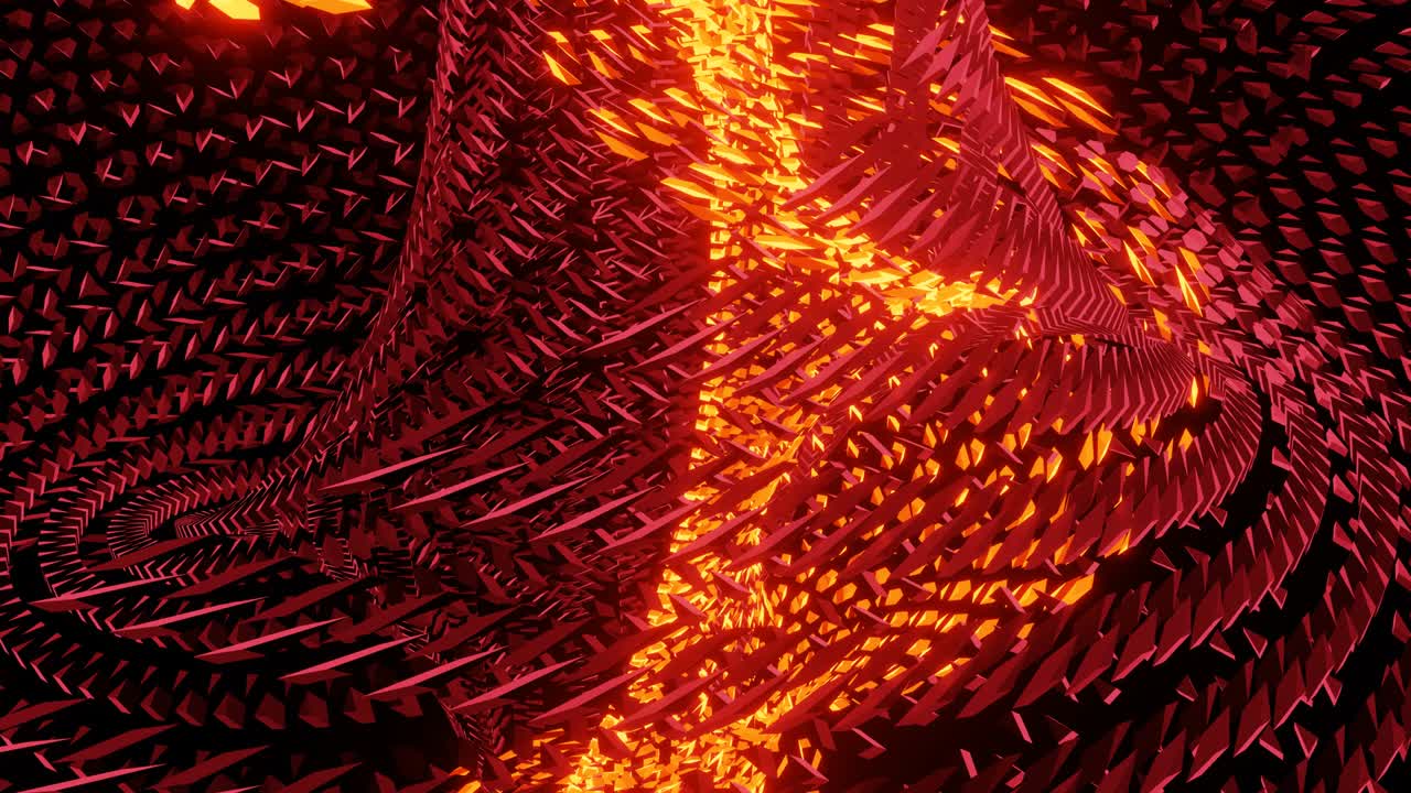 Spirale de feu. Rotation. Boucle VJ Fybvfwbz