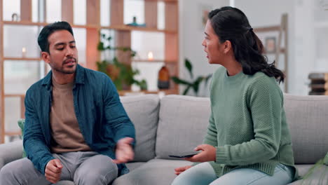 couple, mobile and argument