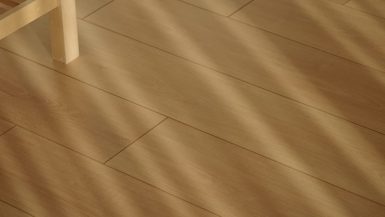 Wooden Floor with Sunlight Shadows