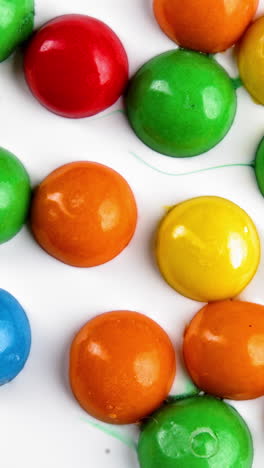 colorful candies on white background