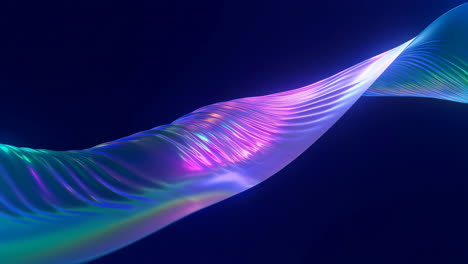 abstract flowing holographic ribbon