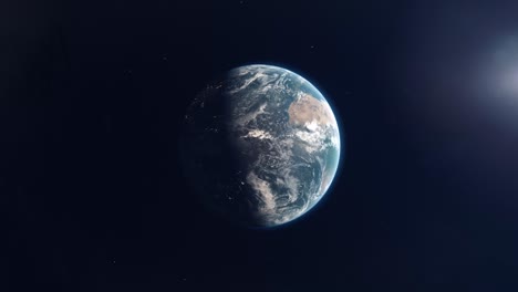 Realistische-Rotation-Des-Planeten-Erde---Nahtlose-Schleife