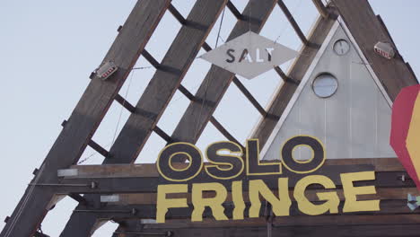 oslo fringe sign above one of the entrances