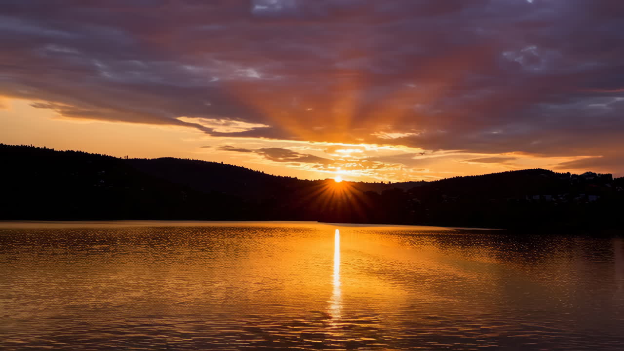 Mountain Lake Sunrise and Sunset