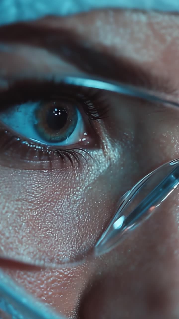 Intense Focus and Precision: A Close-Up of a Medical Professional's Eye Capturing the Essence of Dedication and Concentration in a Surgical Environment