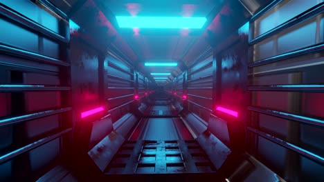 animation of tunnel with pink lights moving in a seamless loop