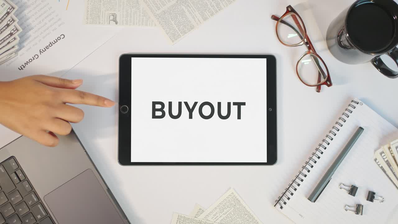 BUYOUT DISPLAYING ON A TABLET SCREEN