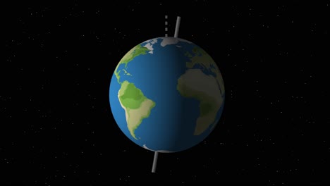 animated globes rotating in a cosmic environment