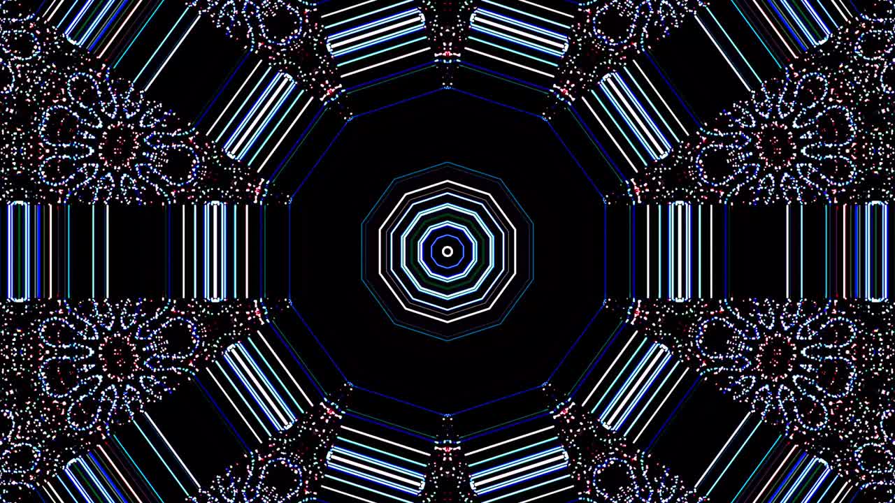 líneas brillantes que establecen el movimiento de la onda, coloridas, sobre un fondo negro