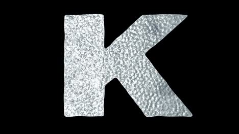 letter k - animated ice water letters concept