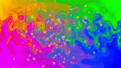 animation of colourful shapes moving on colourful background