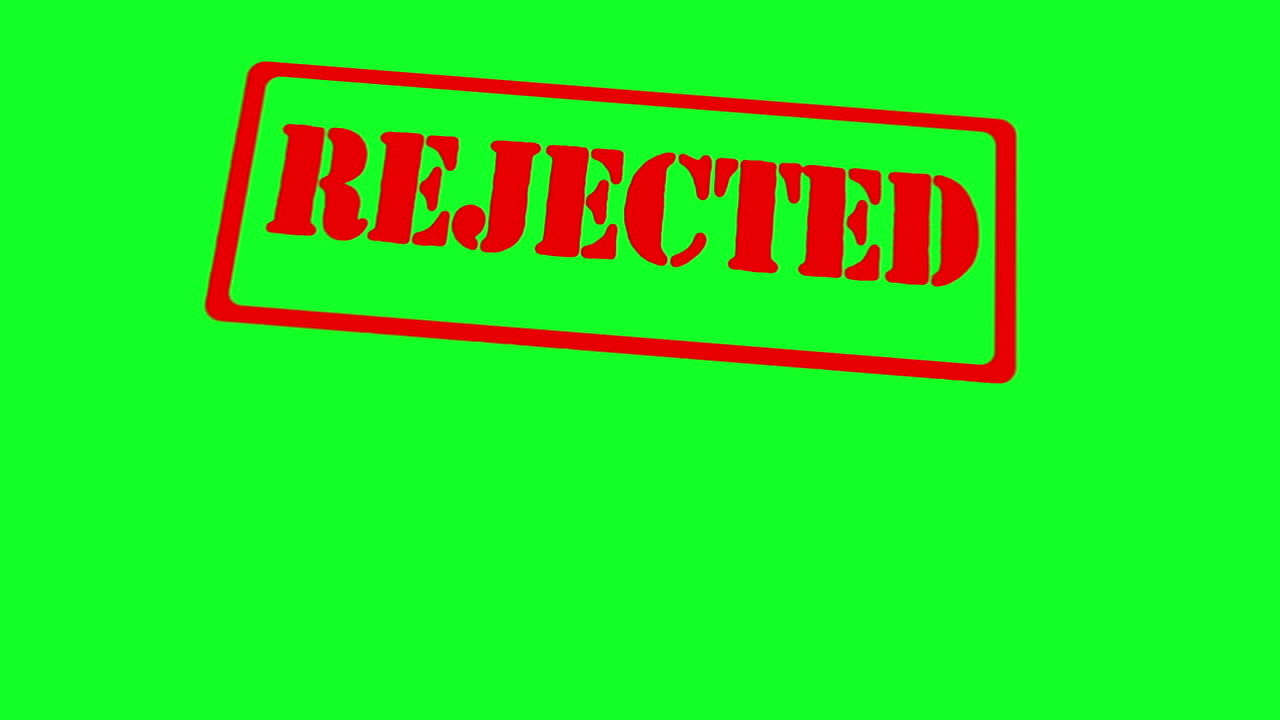 Animation with rejected stamp