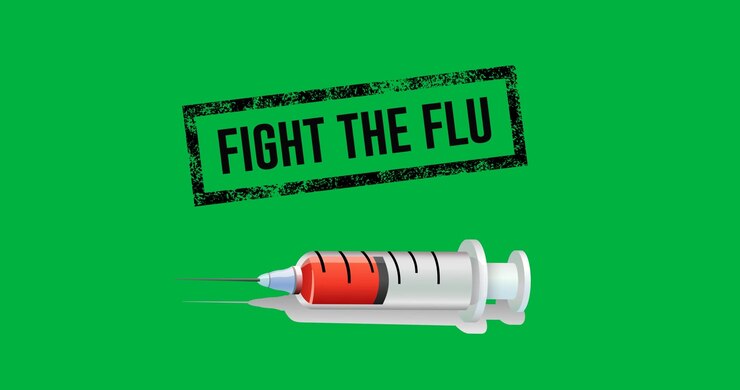 Digital animation of syringe icon with shadow effect against black background