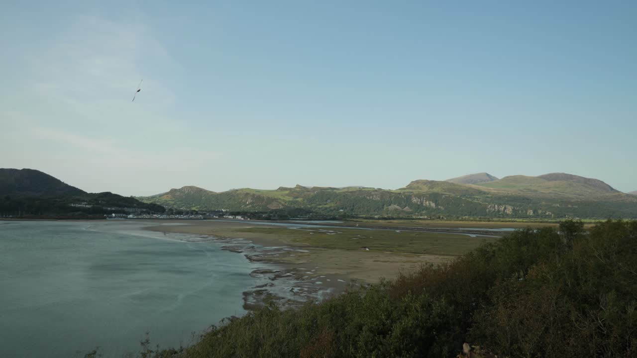 Panoramic View Of Porthmadog And River Glaslyn From Portmeirion
